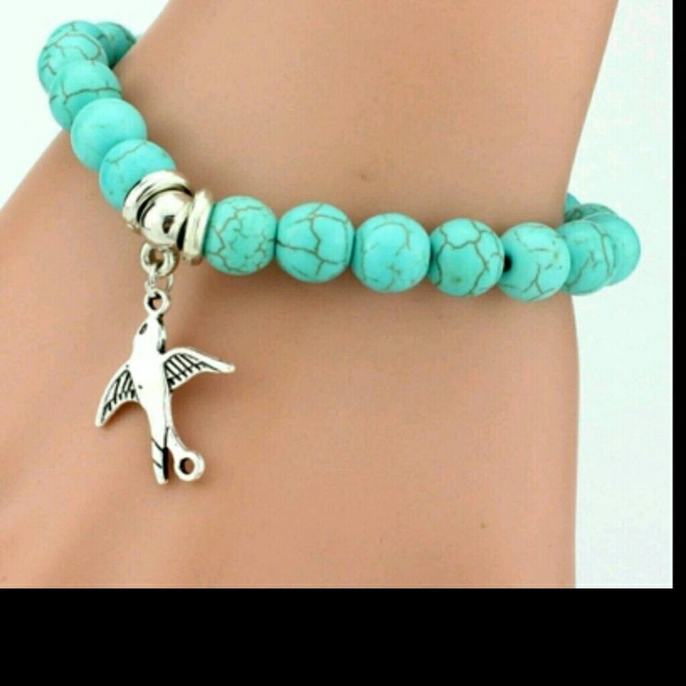 Bohemian Turquoise Love Bracelet Men Femme Vintage